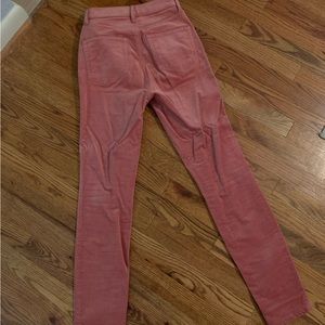 LOFT Pink High Waist Corduroy Pants Size 0